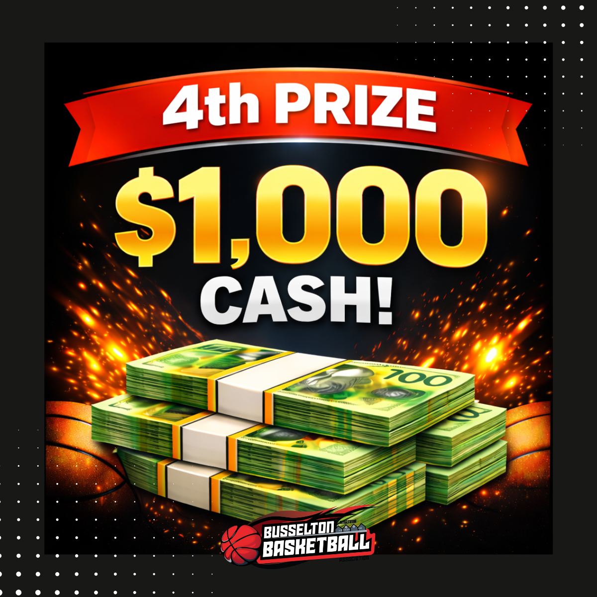 Busselton Basketball- Win 20k Raffle- 4th Prize $1k CASH